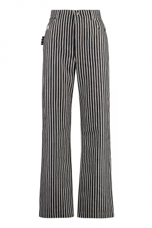 Striped Straight Leg Jeans