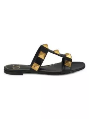 Rockstud Leather Sandals