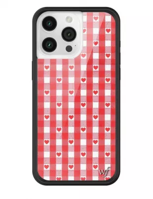 Red Gingham Hearts Phone Case