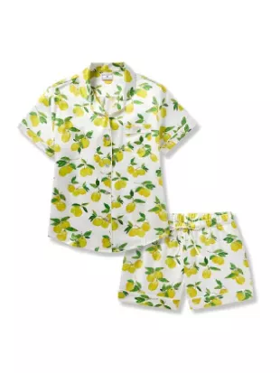 Emily in Paris S05 Ashley Park Lemon Printed Pajamas