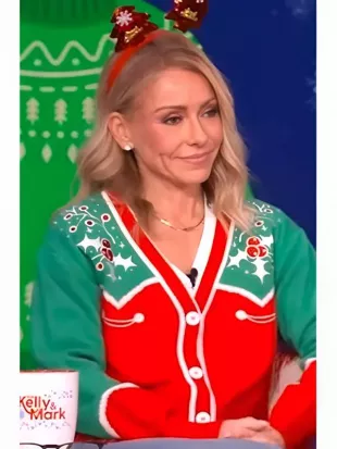 Live With Kelly And Mark 2025 Kelly Ripa Christmas Cardigan