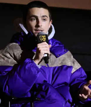 Timothee Chalamet Marty Supreme BAFTA Screening Puffer Hooded Jacket