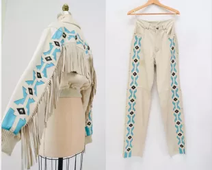 Western Leather Wedding Suit Pant