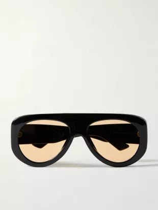 Osservatorio Oversized Aviator-style Acetate Sunglasses