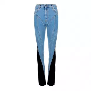 Stretch Jersey-trimmed Skinny Jeans