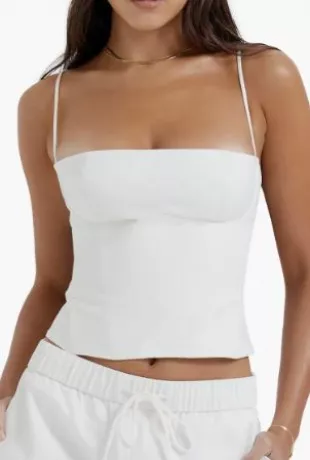 Audette Structured Cotton Twill Corset