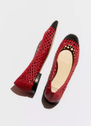 Crocheted Two Tone Ballerinas