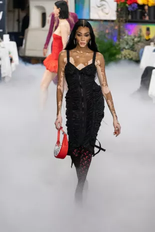 Fall 2024 Red Rushed Dress