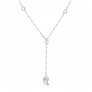 Silver Y Chain Necklace.