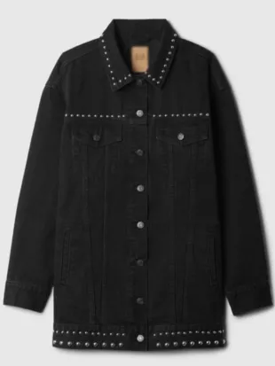 Ripple S01 Kriss Black Studded Denim Jacket