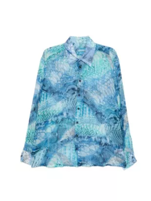 Landman Ali S02 Larter Snakeskin Printed Blouse