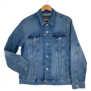 Strauss Denim Blue Jean Trucker Jacket Stretch