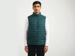 Quilted High Neck Jacket
