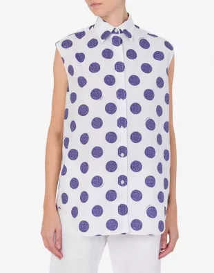 Biro Polka Dots Poplin Top