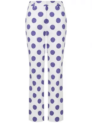 Biro Polka Dots Stretch Satin Pants