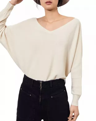 Button Back Sweater in Ecru