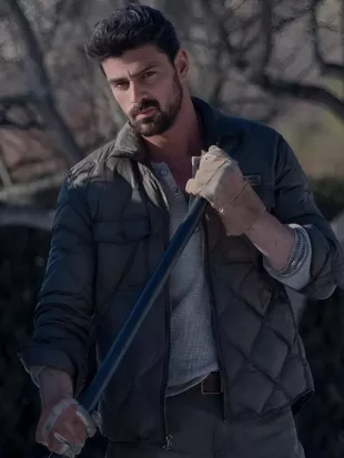 Michele Morrone The Housemaid 2025 Green Quilted Jacket