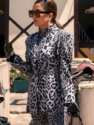 Emily In Paris S5 Ashley Park Leopard Print Blazer