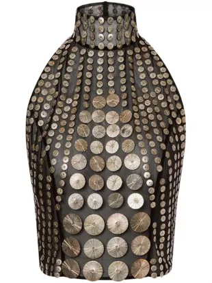 Embellished Halter Top