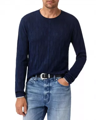 Brycen Broken Argyle Texture Sweater in Teakwood