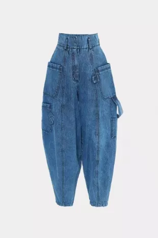 Baggy Wide Leg Cargo Jeans