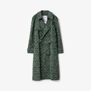 Long Baroque Viscose Blend Trench Coat