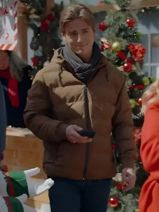 A Make or Break Holiday Evan Roderick Brown Puffer Jacket