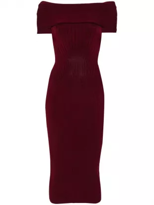 Off Shoulder Knit Dress