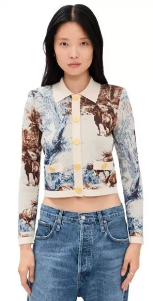 Osiris Jacquard Collared Cardigan