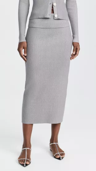 Willow Skirt In Plaited Rib Knits