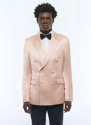 Satin Canvas Double Breasted Tuxedo