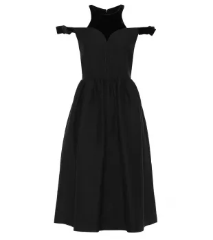 Black Silk and Wool Dress