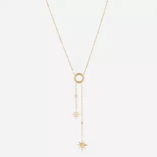 Delta Necklace in Golden Steel