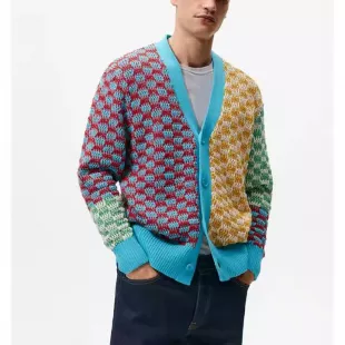 Colorful Jacquard Cardigan