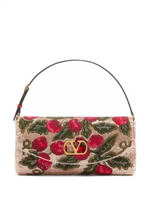 DeVain Embroidered Small Shoulder Bag