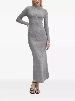 Gunmetal Rib Knit Suki Dress