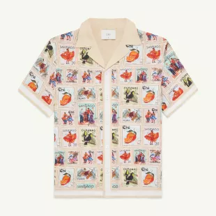 Estampillas Printed Linen Shirt