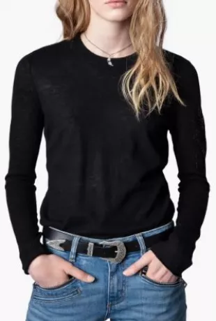 Miss CP Arrow Embellished Cashmere Sweater
