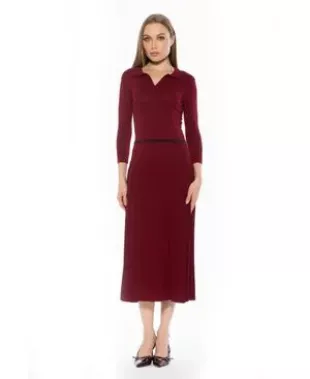 Sable Dress in Burgundy