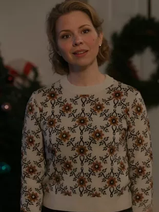 The Christmas Baby 2025 Ali Liebert Floral Sweater