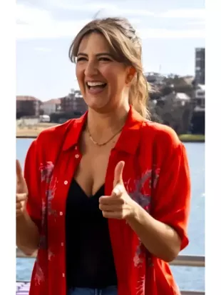 Sunny Nights S01 D’Arcy Carden Dragon Print Shirt