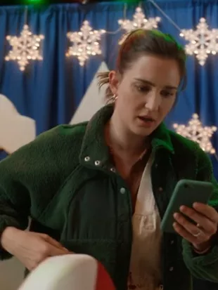 The Christmas Baby Katherine Barrell Green Fleece Jacket