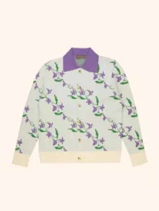 Emily In Paris S05 Samuel Arnold Purple Floral Cardigan