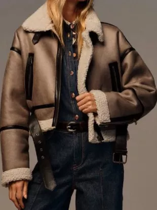 TYATR Katie Abbott Brown Leather Jacket