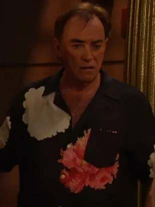 Days of Our Lives 2025 Thaao Penghlis Floral Black Shirt