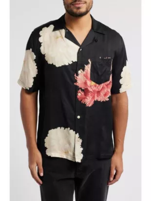 Days of Our Lives 2025 Thaao Penghlis Floral Black Shirt