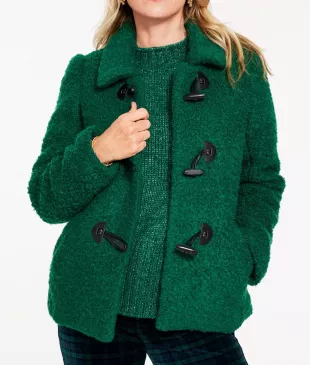 Green Sherpa Toggle Coat