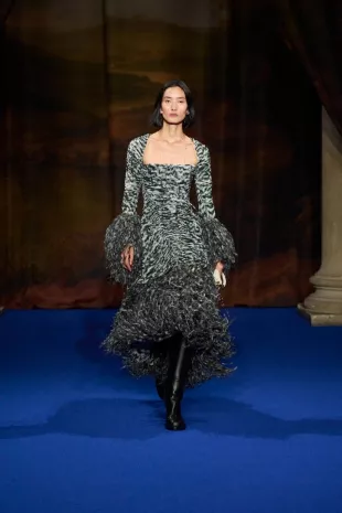Fall 2025 Fringed Knit Dress