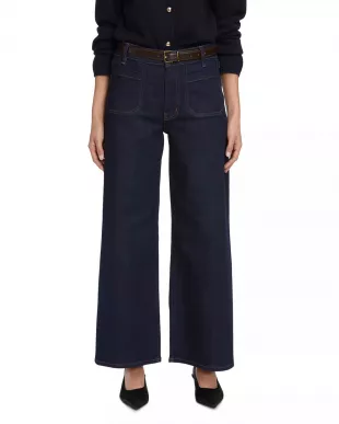 Le Pixie High Rise Slim Palazzo Jeans in Rinse