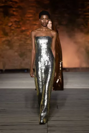 Resort 2024 Embellished Strapless Gown